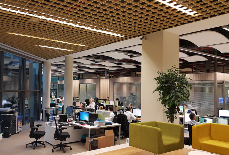 Borsa İstanbul Açık Ofis petek tavan imalatı